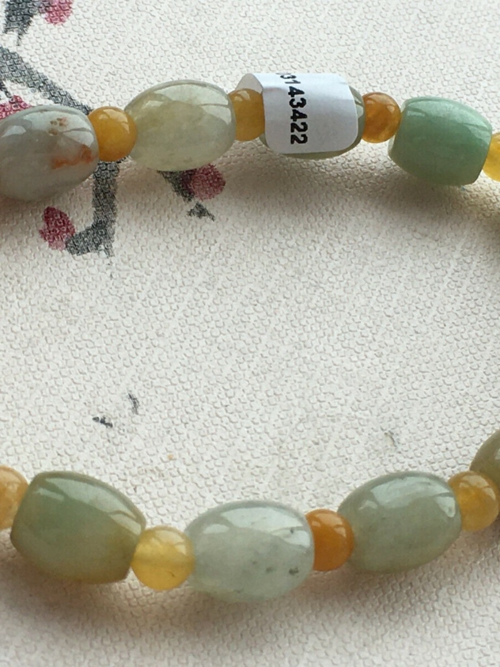 Certified natural A grade jade Jadeite 5*7mm Rice beads Elastic bracelet